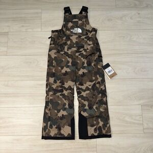 The North Face Freedom Bibs Snow Pants Youth XS 6 Camo Ski Snowboard New Gift